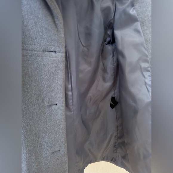 London Fog Pea Coat Wool Blend Grey/Blue Color Small - Picture 3 of 6